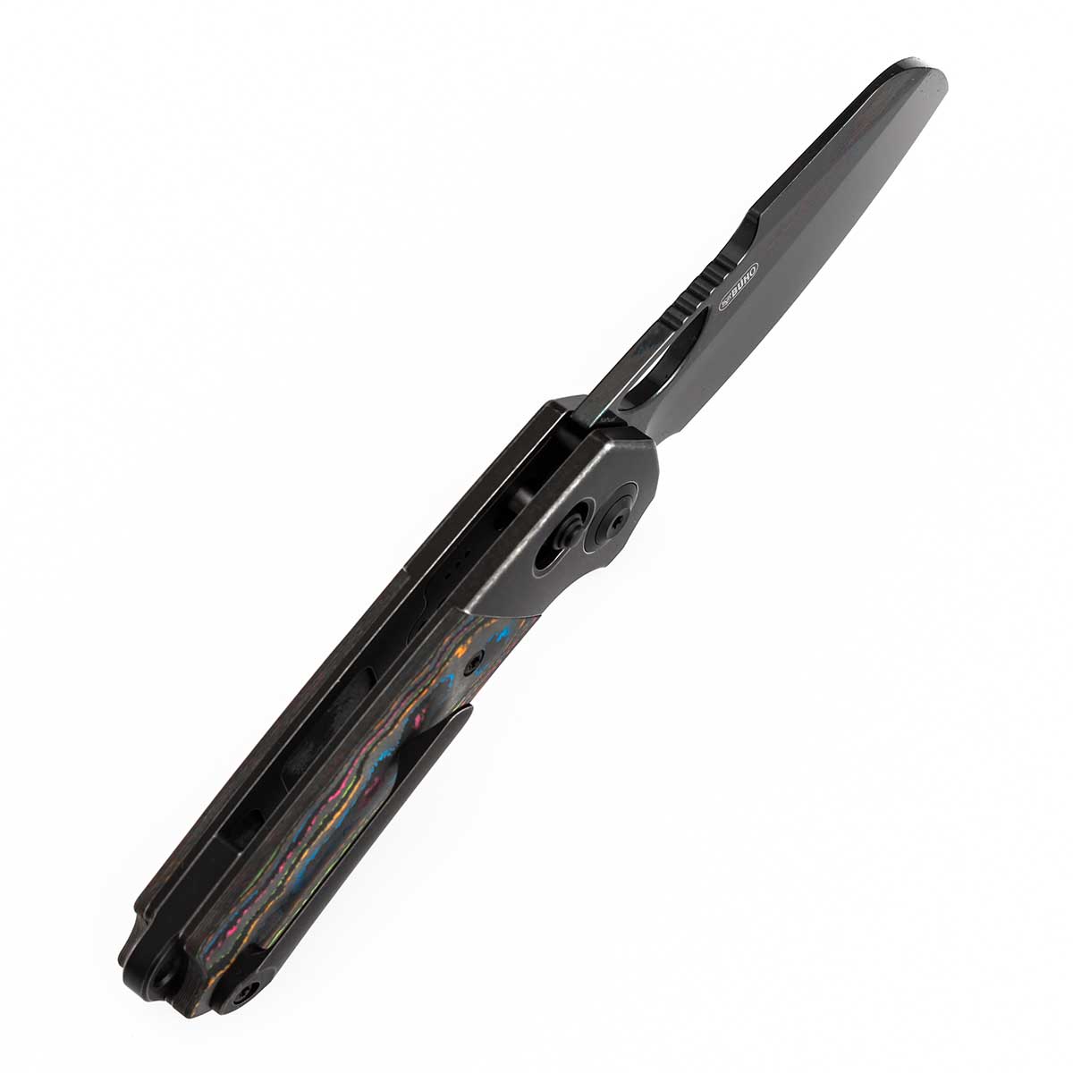 Kansept Nahual K2125V1 80S Camo carbon fiber and blackwash titanium handle scales