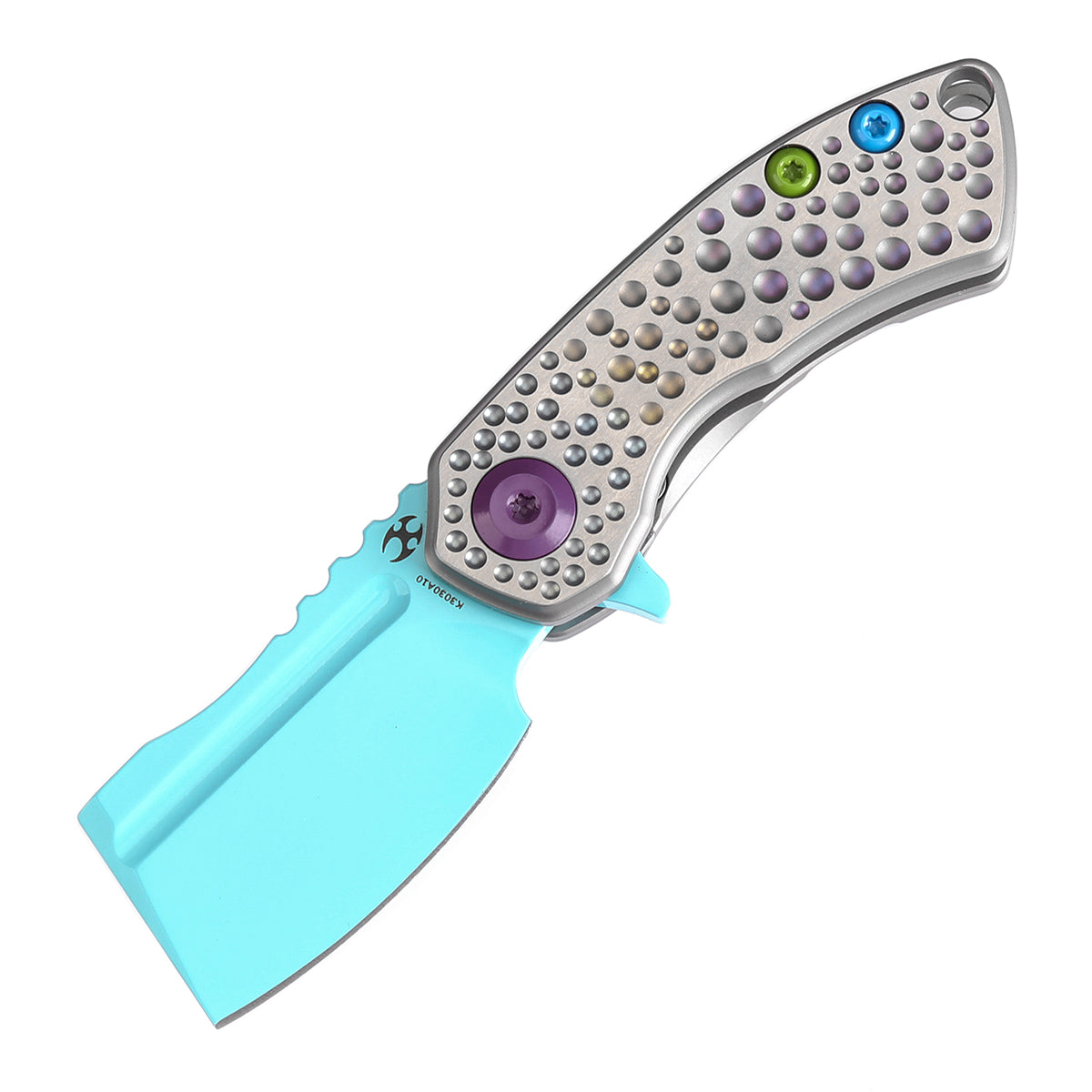 Kansept Mini Korvid K3030A10 open position showing CPM S35VN cleaver blade