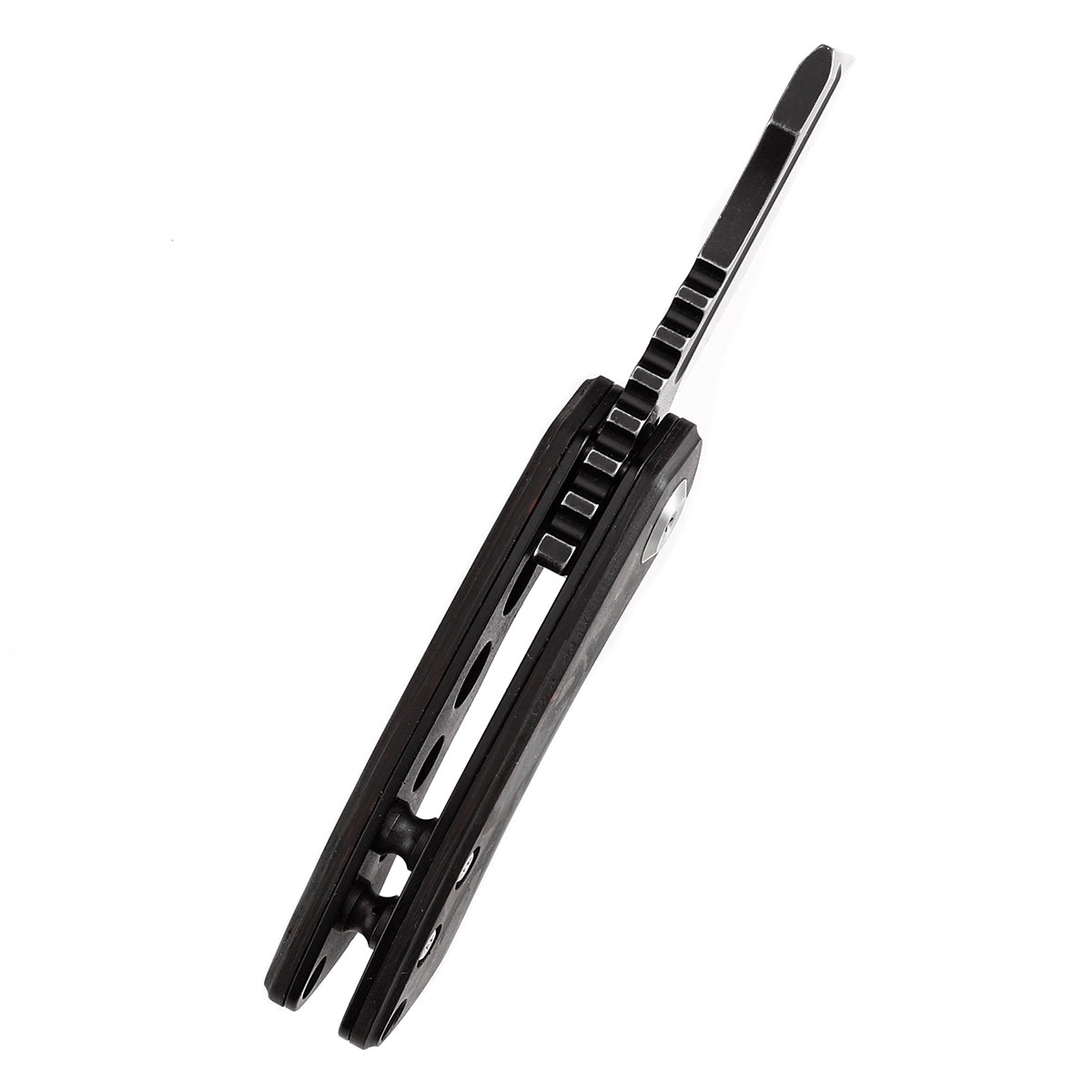 Kansept Mini Korvid K3030A13 black and red carbon fiber handle scales