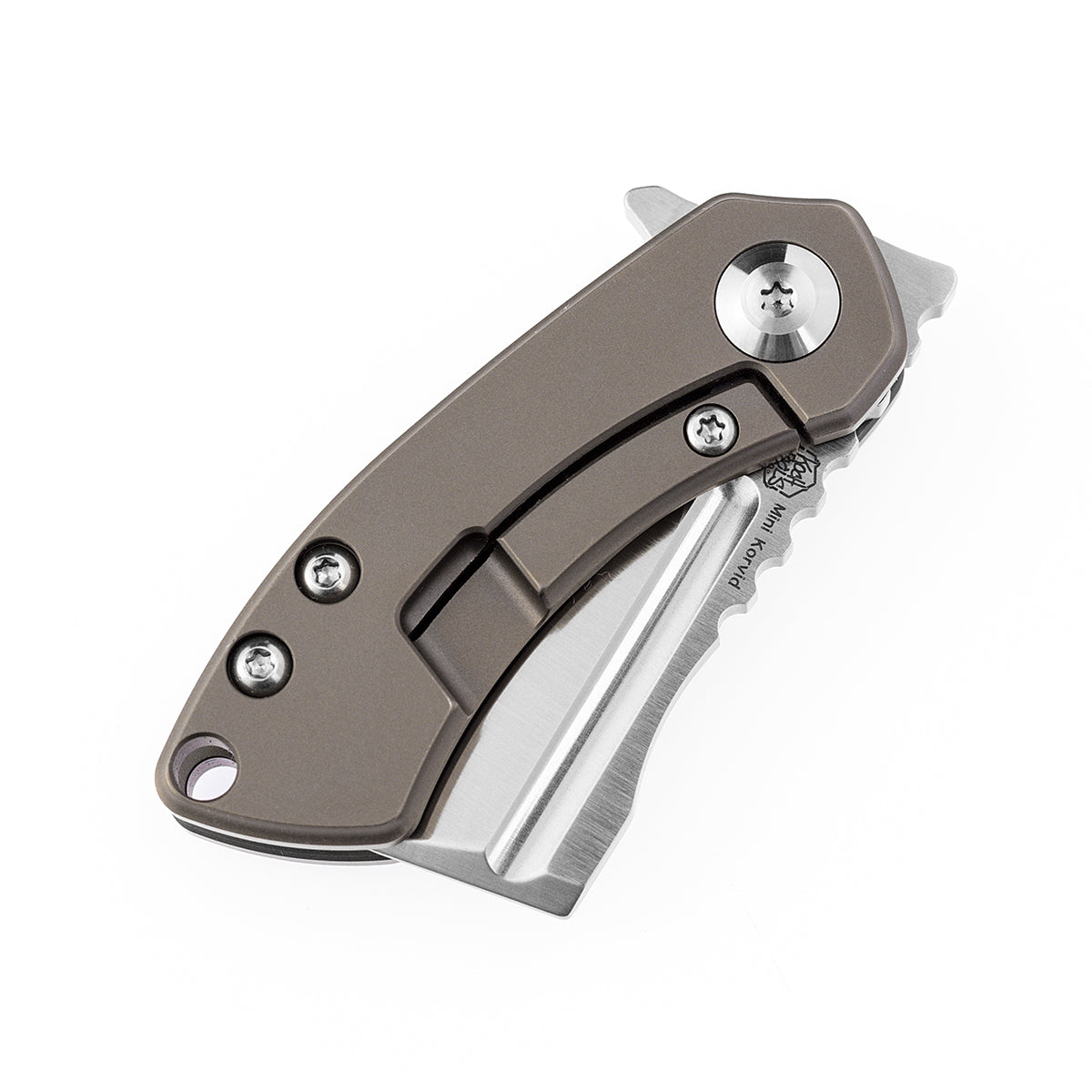 Kansept Mini Korvid K3030A3 bronze anodized titanium handle scales