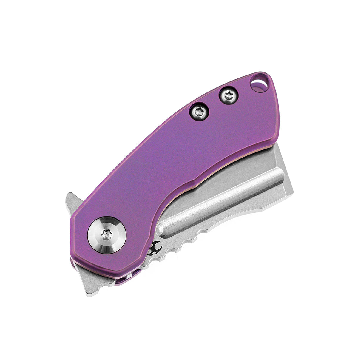 Kansept Mini Korvid K3030A4 blade detail – stonewashed CPM-S35VN cleaver