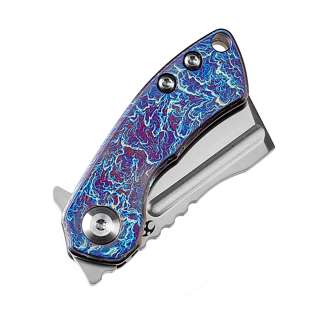 Kansept Mini Korvid K3030A8 blade detail – satin CPM-S35VN cleaver