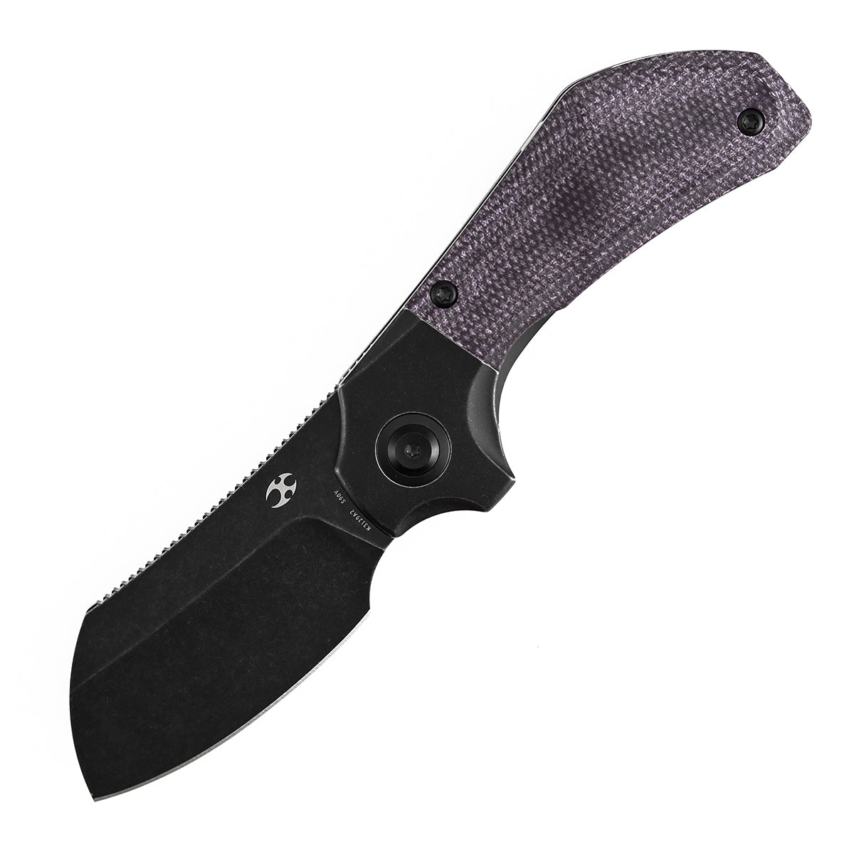 Kansept Pluto K3129A2 blackwash S90V blade in open position