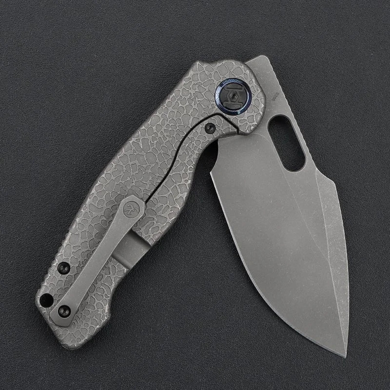 Kunwu Gringo K712T-1S blade detail, stonewashed S390