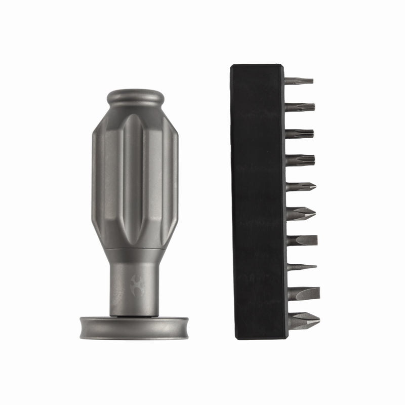Kansept Drive-R-Saurus G018P1 palm-sized titanium EDC bit driver – official product photo