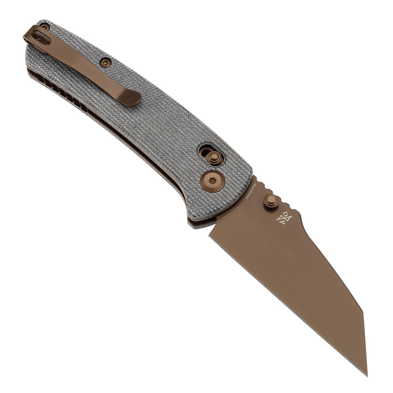 Kansept Main Street T1015V11 – 3.36" 154CM Wharncliffe Crossbar Lock Knife with Black Micarta Handle