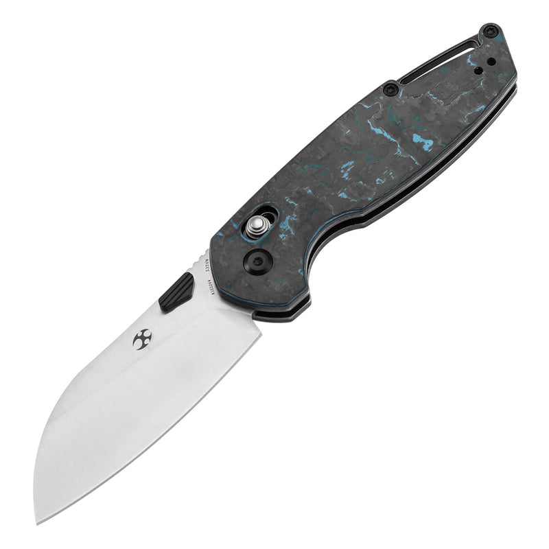 Kansept Model 6 K1022V4 – 3.1" CPM S35VN Sheepsfoot Crossbar Lock Knife with Arctic Storm Carbon Fiber Handle