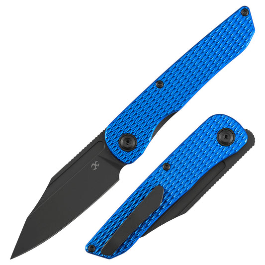 Kansept Nettle T1103A2 – 3.28" 154CM Tanto Liner Lock Knife Blue Anodized Aluminum