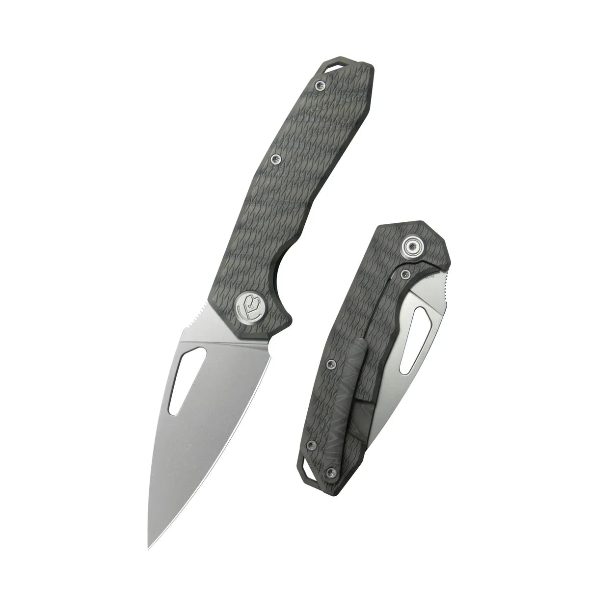 KB Coeus Outdoor Folding Knife 3.11" M390 Spear Point Blade Flame Titanium Handle KB286D
