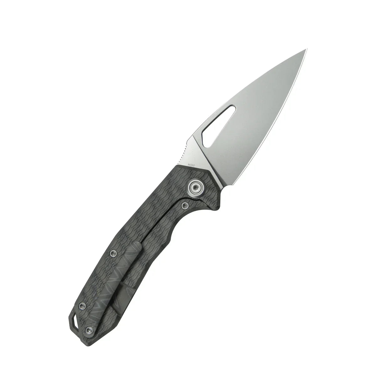 KB Coeus Outdoor Folding Knife 3.11" M390 Spear Point Blade Flame Titanium Handle KB286D