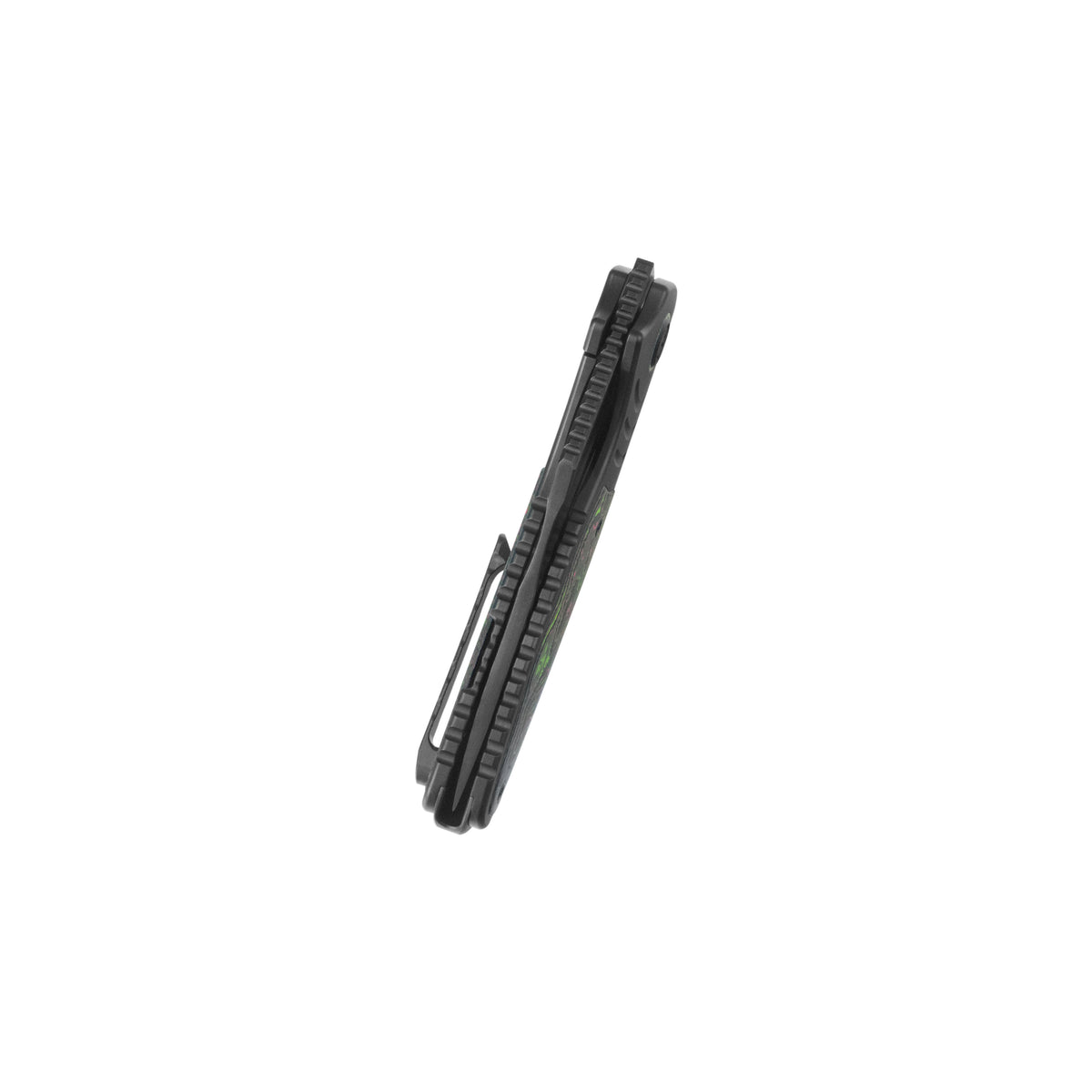 KB Stroller Folding Knife 3.35" CPM 20CV Regular DLC Clip Point Blade Titanium & CF Inlay Handle KB384D