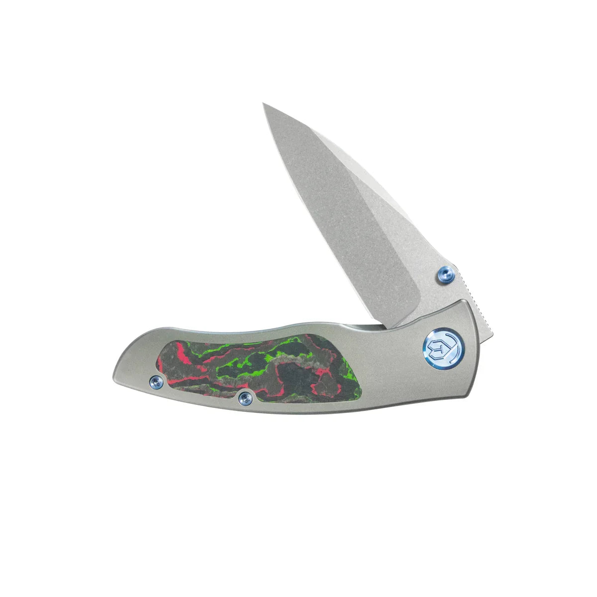 KB Vertigo Folding Knife 3.11" S35VN Wharncliffe Blade Gray Titanium Handle w/ Carbon Fiber Inlays KB258B