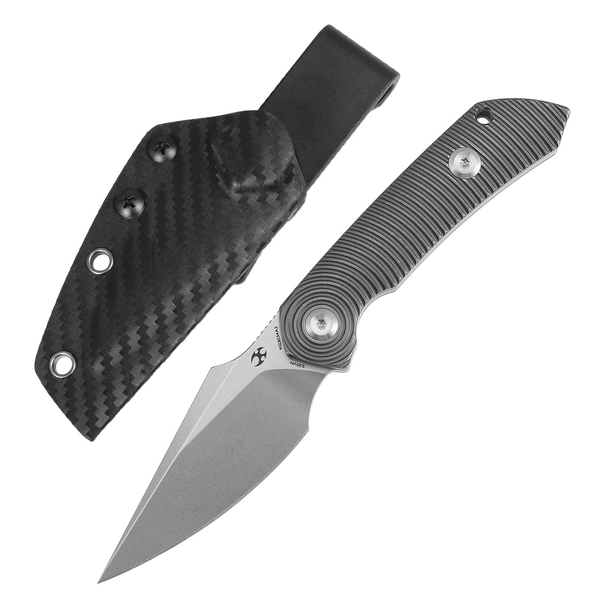 Kansept Fenrir KG3034A2 front view – 2.87" Harpoon fixed blade knife