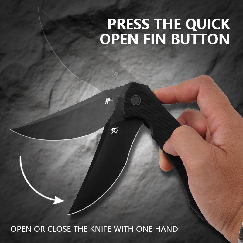 Klaken Falcon KL-02-BlackG10 one-hand flipper opening