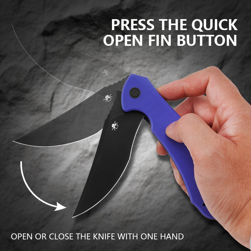 Klaken Falcon KL-02-BlueG10 one-hand flipper opening