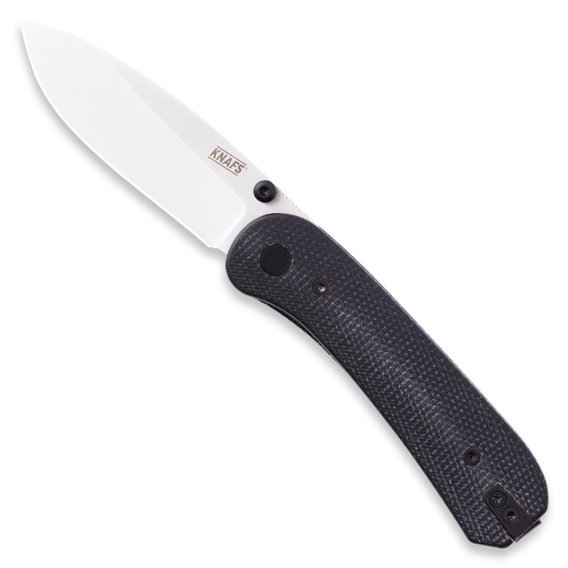 Knafs Lander 1 KNAFS-00532 – 2.75" 14C28N Drop Point Pocket Knife with Contoured Black Micarta