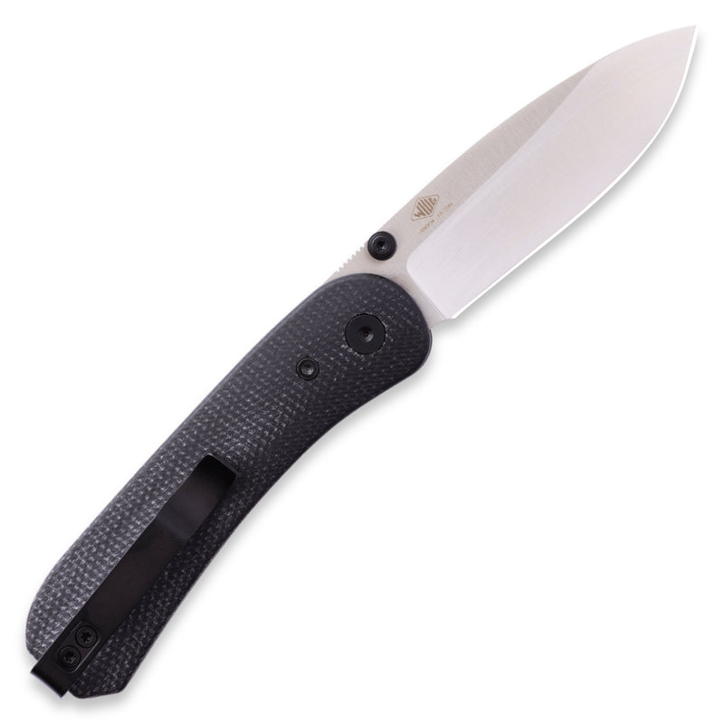 Knafs Lander 1 KNAFS-00532 – 2.75" 14C28N Drop Point Pocket Knife with Contoured Black Micarta