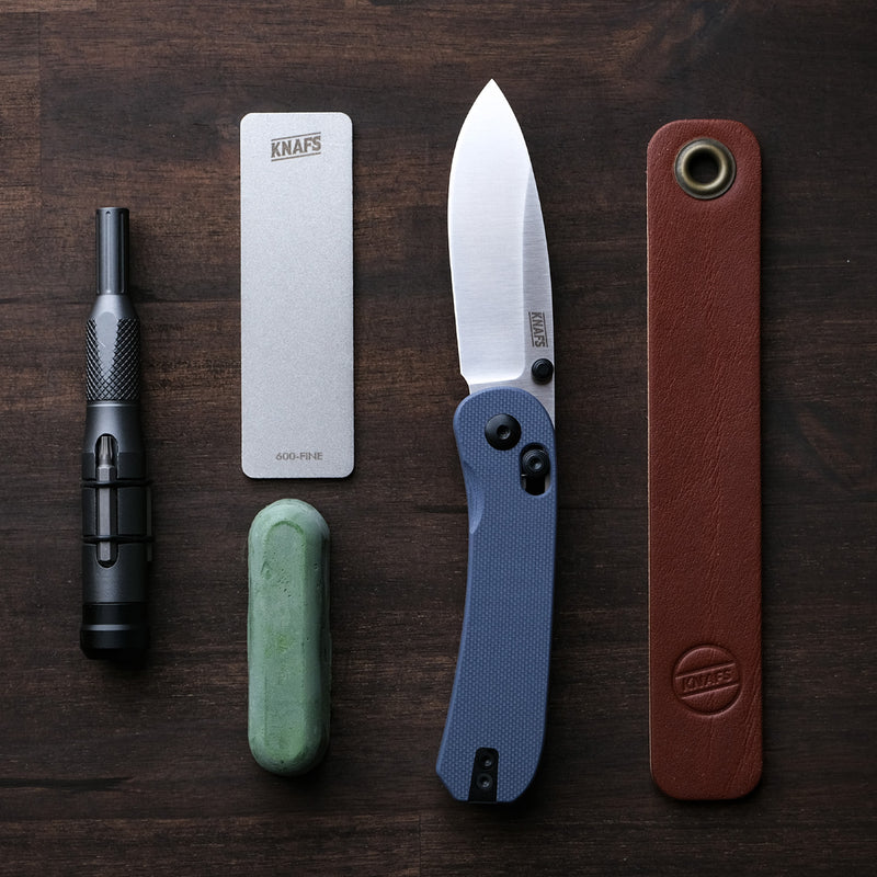 Knafs Lander 3 KNAFS-00275 – 2.75" S35VN Drop Point Pocket Knife with Horizon Blue G10 & Clutch Lock