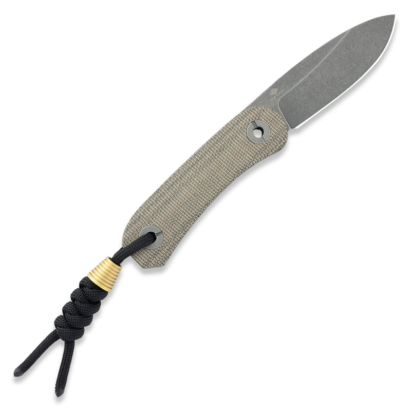 Knafs Lander 4 Fixed Blade KNAFS-00394 – 14C28N Drop Point Knife with Moondust Micarta