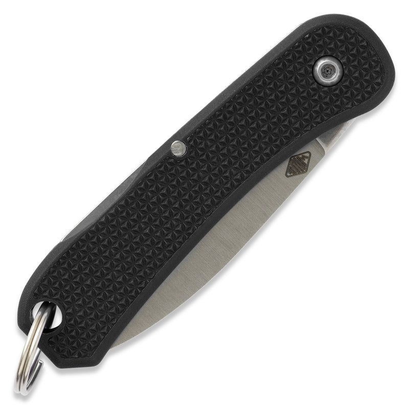 Knafs Lander 6 KNAFS-00425 – 1.55" 4034SS Drop Point Mini Keychain Knife with Black FRN