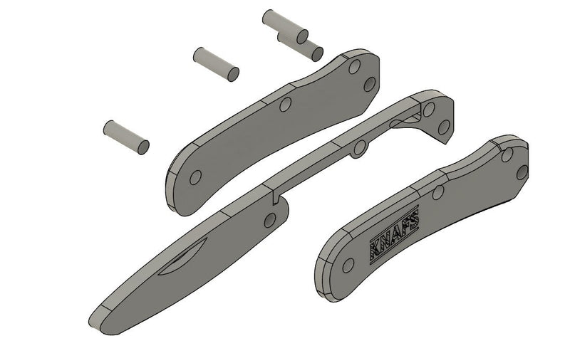Knafs Niños Knife Kit KNAFS-00306 – 3D Printed PLA Toy Knife DIY Kit Made in USA