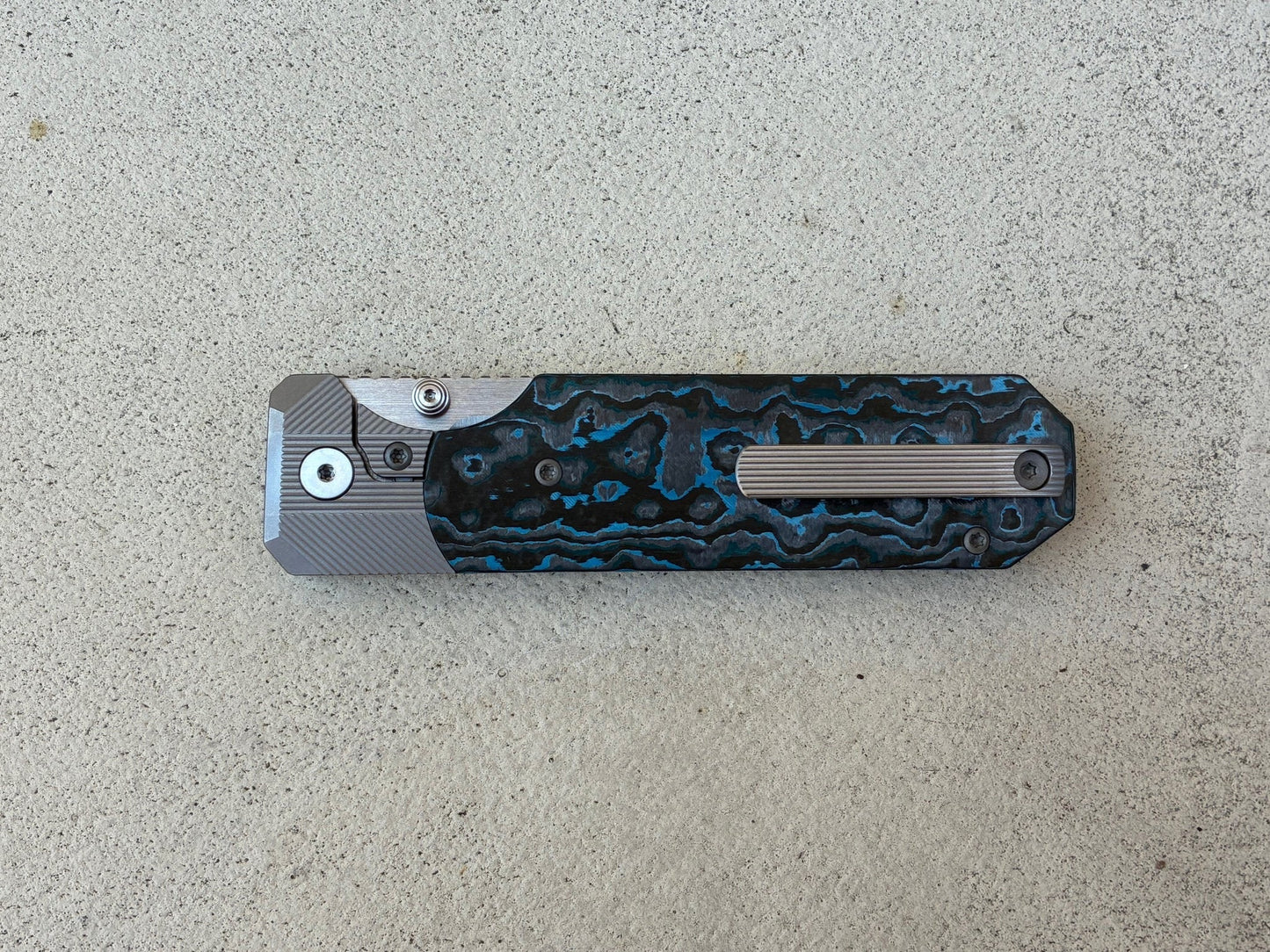Knife Standards RR Standard (+) “Mr. Clean” Folding Knife – 4" MagnaCut Clip Point Blade, Titanium Frame, Carbon Fiber Inlays, Ceramic Bearings