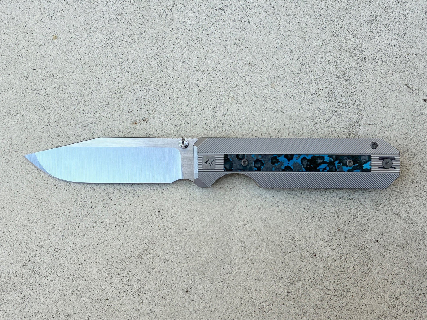Knife Standards RR Standard (+) “Mr. Clean” Folding Knife – 4" MagnaCut Clip Point Blade, Titanium Frame, Carbon Fiber Inlays, Ceramic Bearings