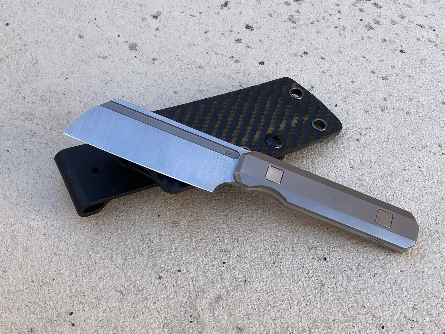 Knife Standards RR Station Fixed 'Ti' – Vanax SuperClean, Titanium Handle