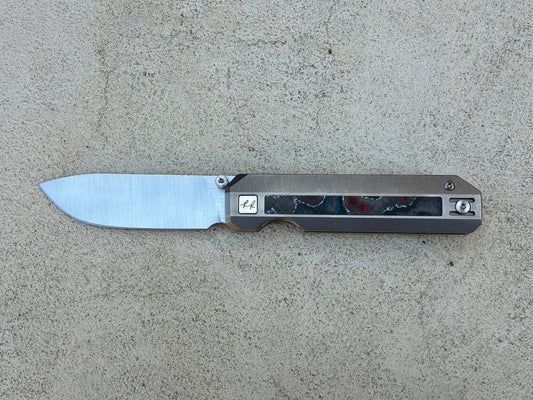 Knife Standards RR3 'Supernova' – Vanax SuperClean Liner Lock EDC Knife with Fat Carbon & Titanium Handles