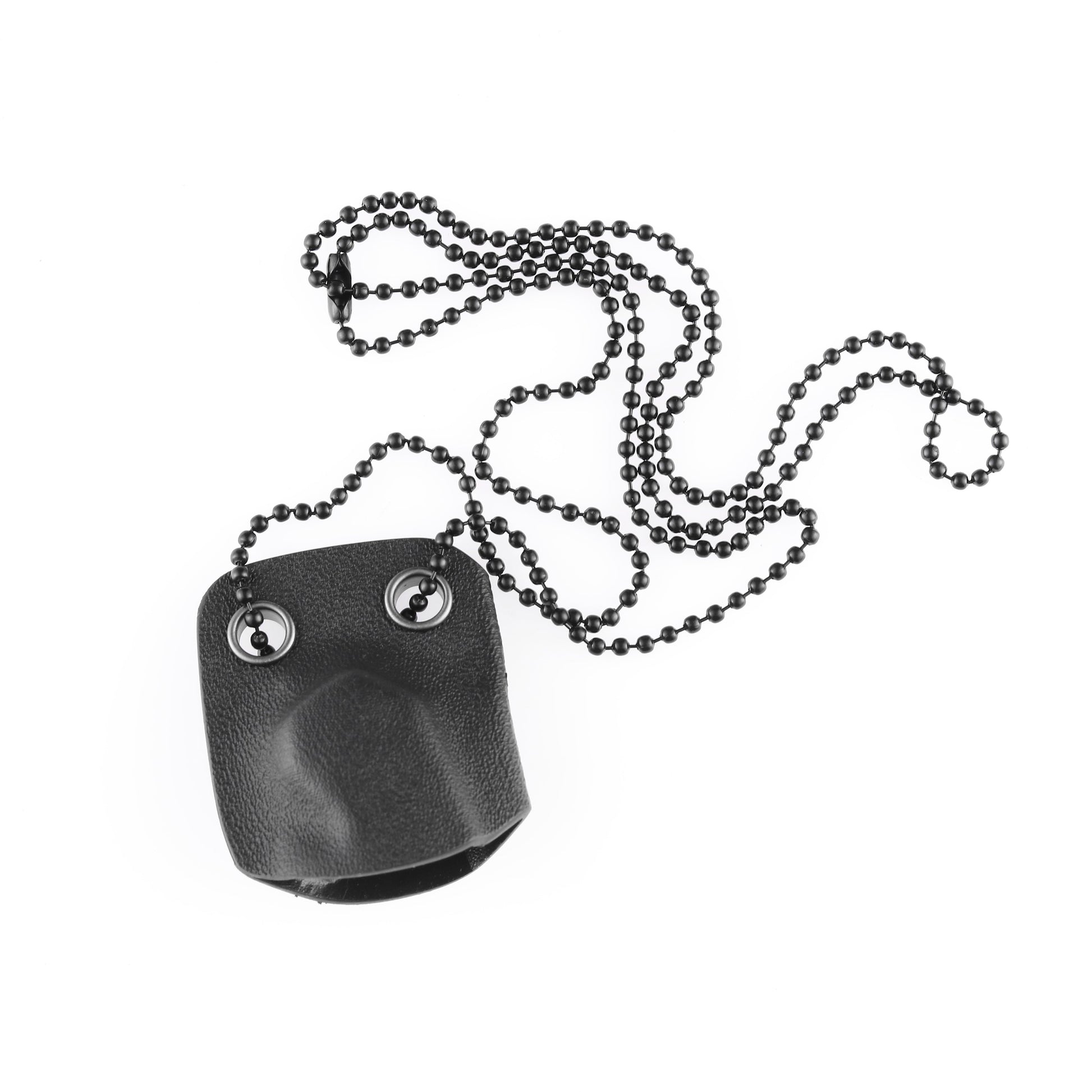 Kansept Kydex Sheath for Mini Korvid KS3030 neck-carry Kydex sheath with black bead necklace