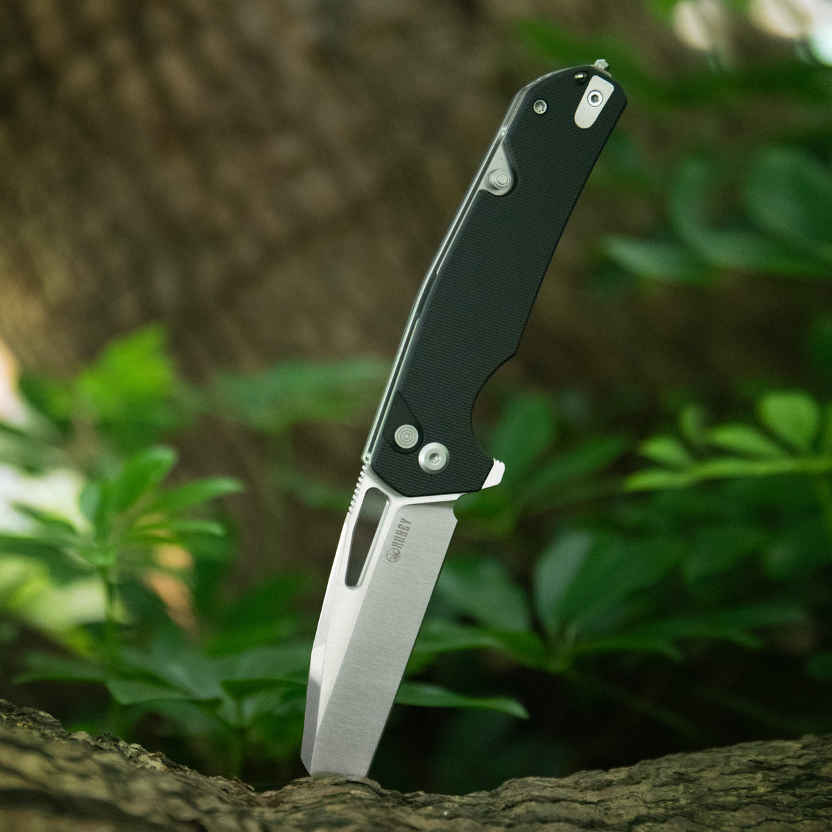 10-8 Button Lock Survival Folding Knife Camo G10 Handle 3.15" Satin 14C28N KU363D