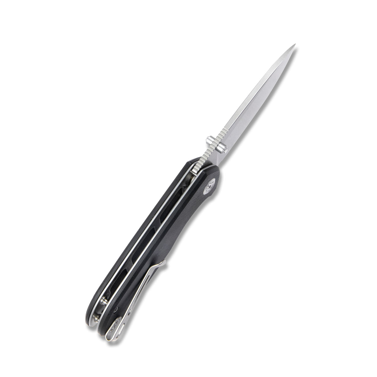 Kubey Belus KUB342A EDC Folding Knife – Black G10, 3.39″ D2 Blade