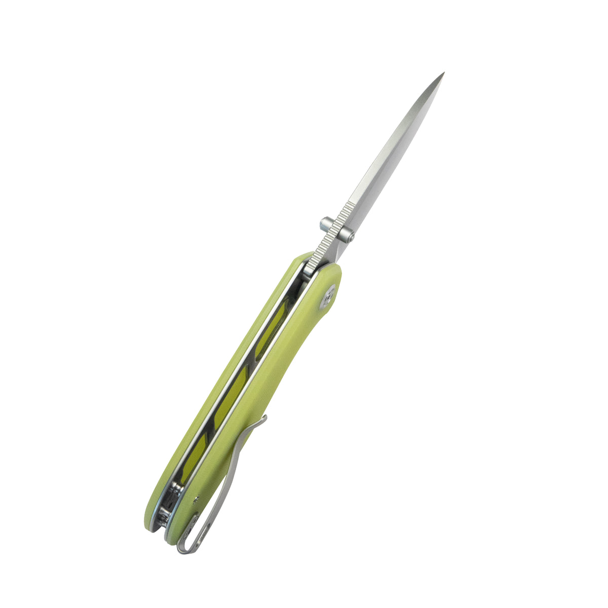 Kubey Belus KUB342D EDC Folding Knife – Yellow G10, 3.39″ D2 Blade