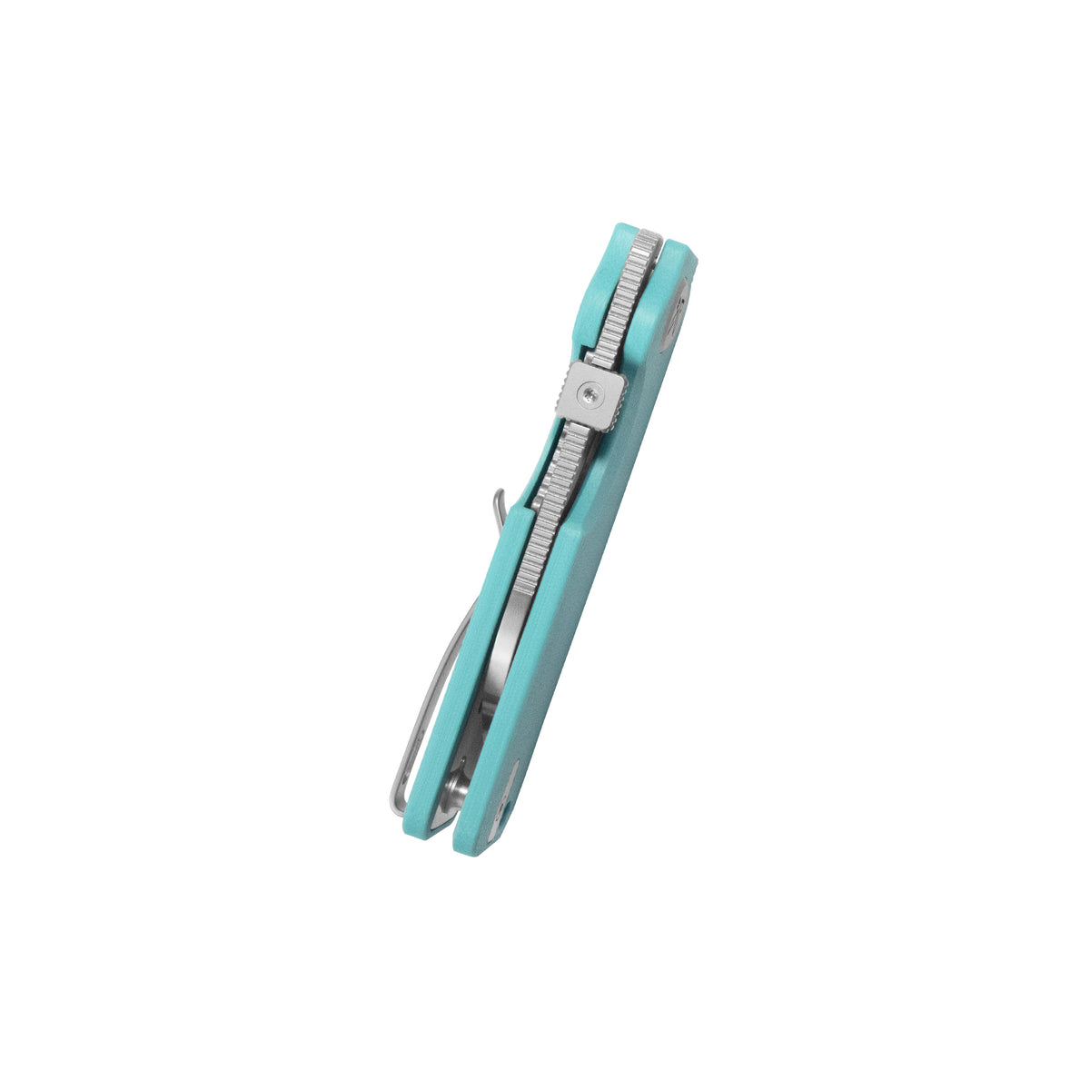 Kubey Boxer Liner Lock Flipper Folding Knife Blue G10 Handle 2.48" Satin 14C28N Sheepsfoot KU407B