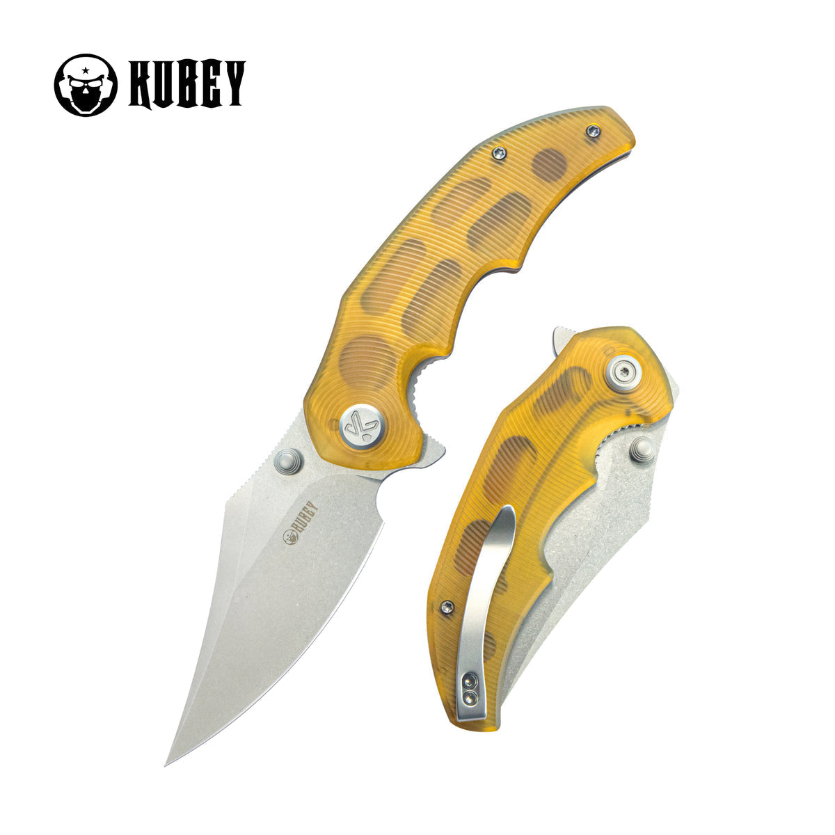 Kubey Ceto KUB181C Camp Folding Knife – Ultem Handle, 4.53″ D2 Blade