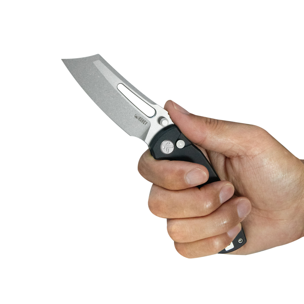 Kubey Dheo EDC Folding Knife Black G10 Handle 3.15" Beadblast 14C28N KU378A