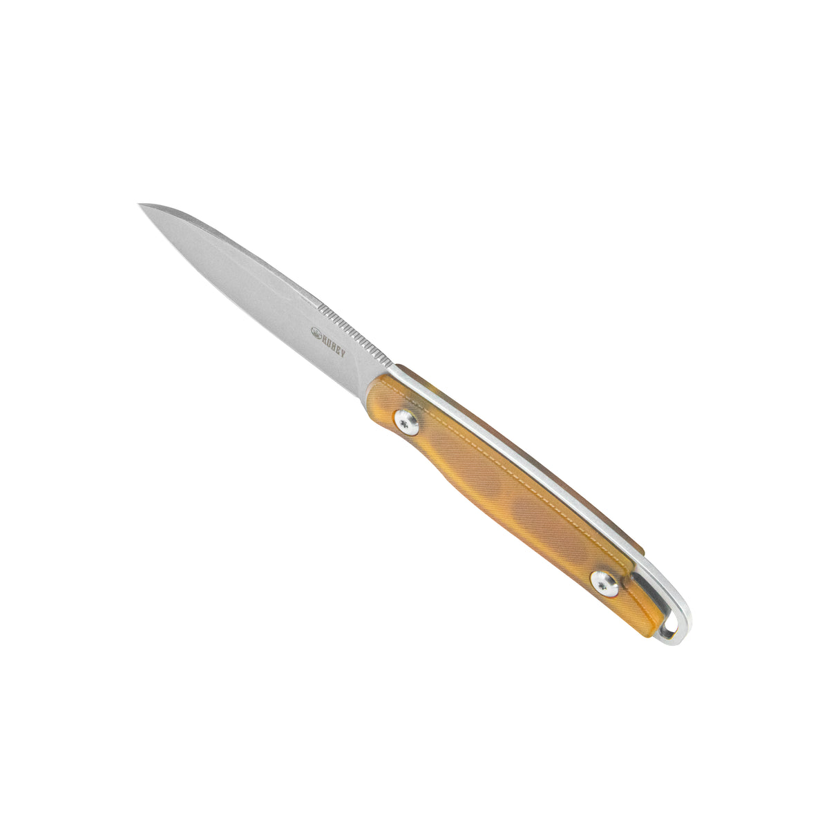 Kubey Dust Devil Fixed Blade Knife 3.23" 14C28N Spear Point Beadblast Ultem Handle KU357C