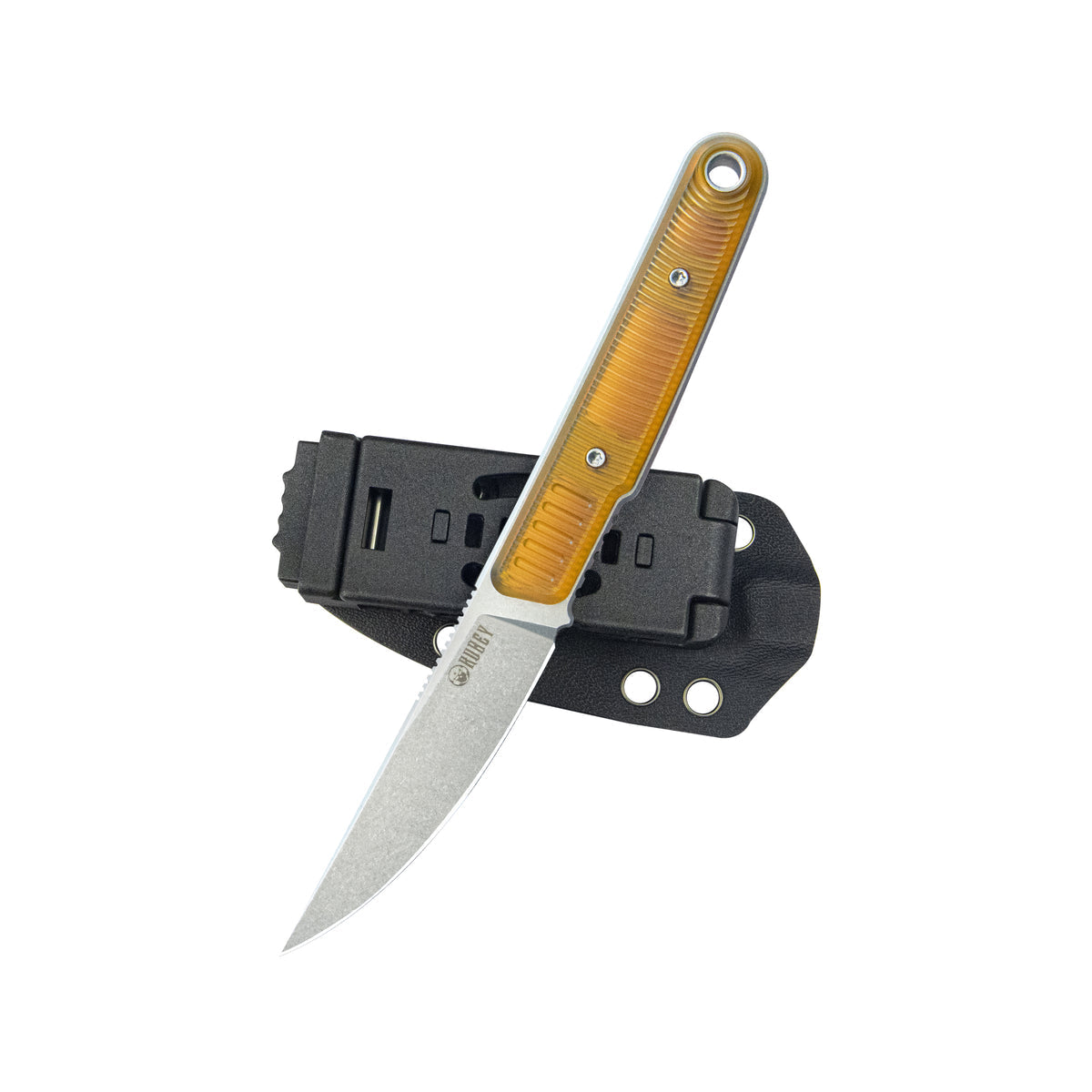 Kubey JL Kwaiken Fixie Fixed Blade Knife Ultem G10 Handle 3.11" Beadblast 14C28N KU355C