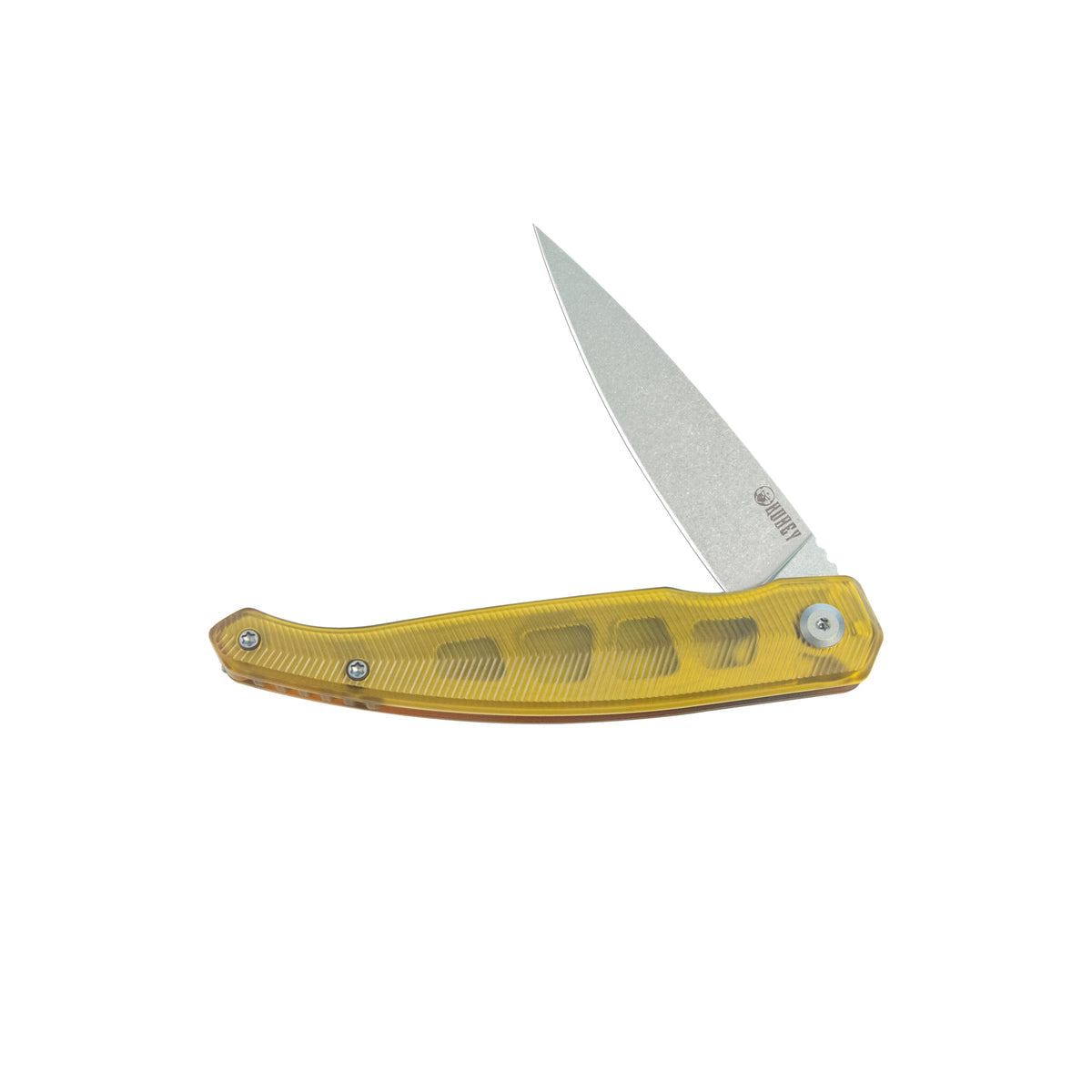 Kubey MOS Outdoor Flipper Folding Knife 3.27" 14C28N Stonewash Spear Point Blade Ultem Handle KU361D