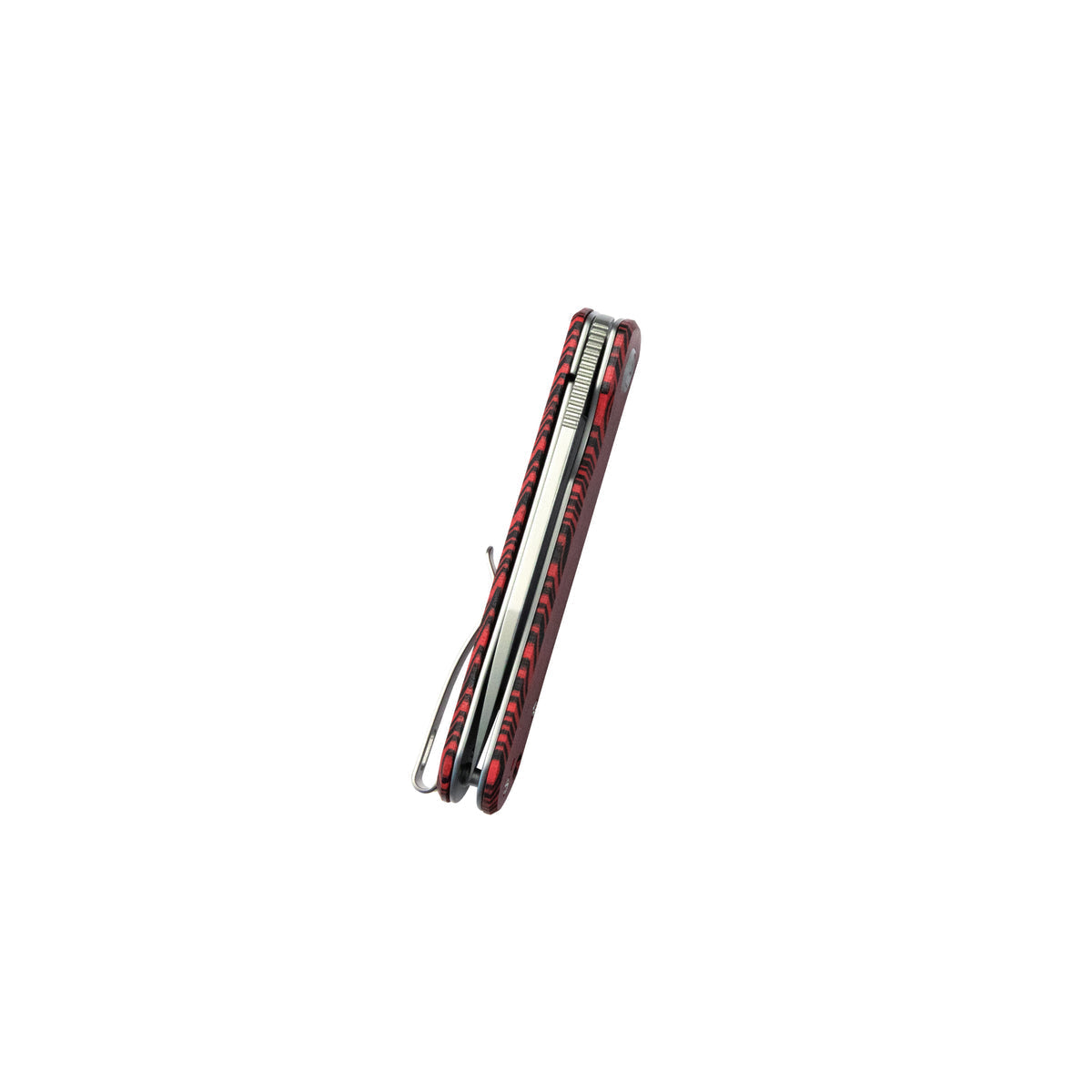 Kubey NEO Outdoor Folding Pocket Knife 3.43" AUS-10 Beadblast Clip Point Blade Red Black Damascus G10 Handle KU371E