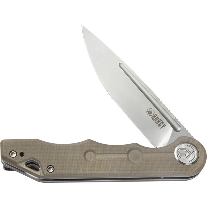 Kubey Tityus KUB322H Folding Knife – Black & Ivory G10, 3.39″ D2 Blade