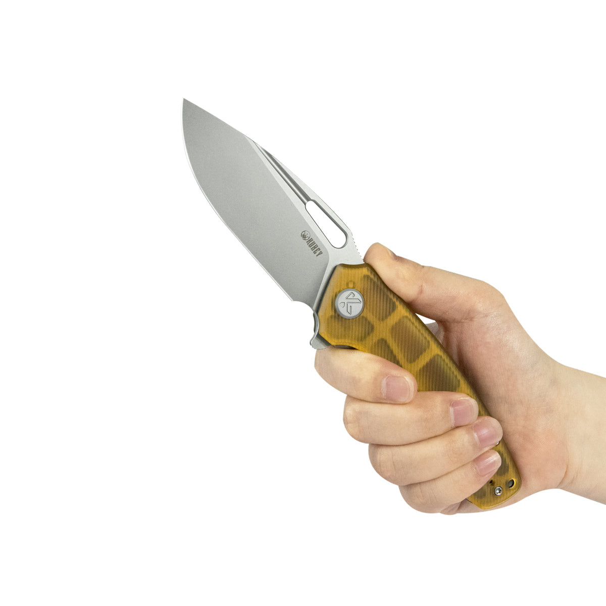 Kubey Tityus Liner Lock Flipper Folding Knife Ultem Handle 3.39" Beadblast 14C28N Blade KU322R