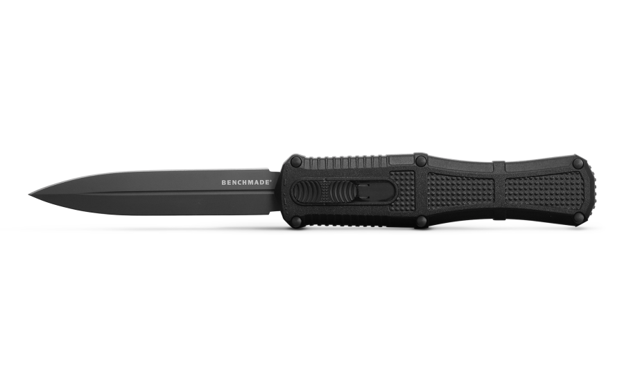 Benchmade Claymore OTF 3370GY Tactical Knife 3.89in CPM-D2 Blade Black Grivory Handles