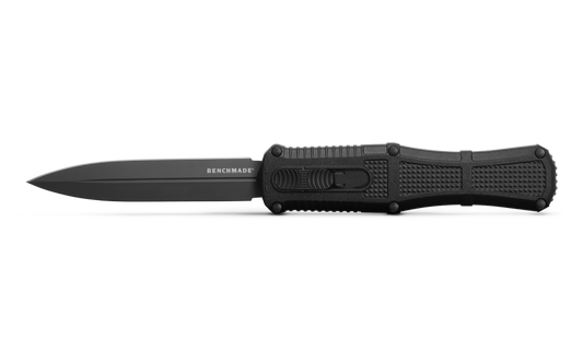 Benchmade Claymore OTF 3370GY Tactical Knife 3.89in CPM-D2 Blade Black Grivory Handles