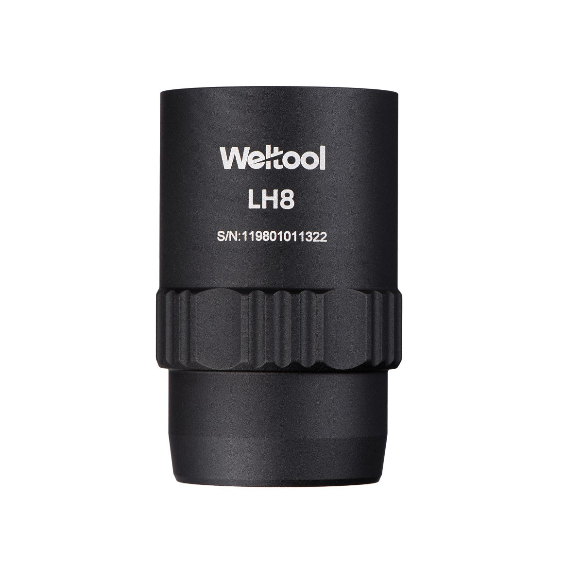 Weltool LH8 (LH8-6500k) flashlight head side profile view