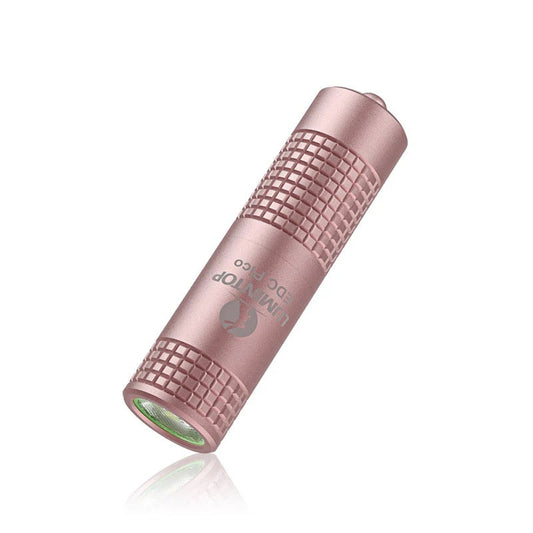 Lumintop EDC Pico Pink – 130 Lumen USB‑C Rechargeable Keychain Flashlight - 10280 Battery