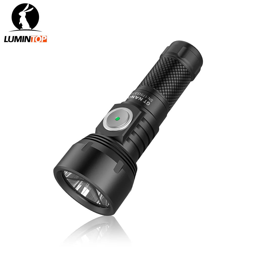 Lumintop GT Nano 3.0 front view – 700 lumen USB-C rechargeable keychain flashlight