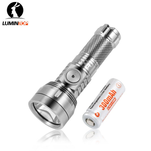 Lumintop GT Nano 3.0 Raw Titanium – USB‑C Rechargeable Mini EDC Flashlight
