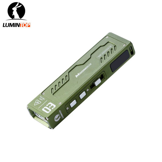 Lumintop MoonBox 3.0 Green EDC Flashlight â€“ 1200 Lumens, RGB & UV, Dual Lasers, USBâ€‘C Rechargeable
