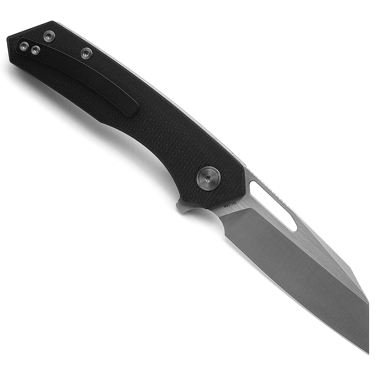 M Miguron Keryx Flipper Folding Knife Black Micarta Handle 3.25" Satin 14C28N Blade MGR-813MWBK